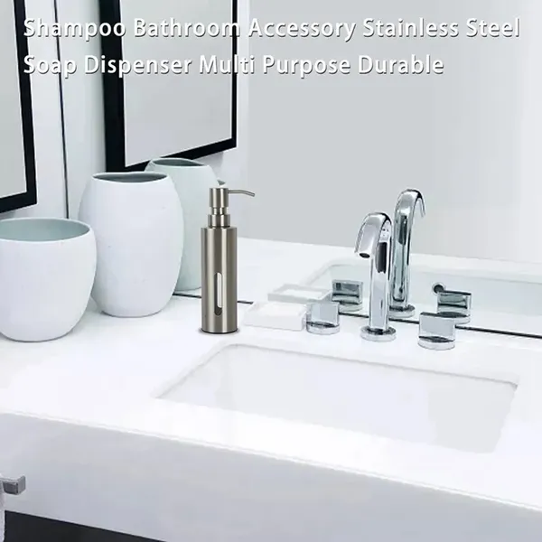 7Oz Hand Liquid Soap Pump Dispenser for Bathroom, Stainless Steel for Kitchen – View 5