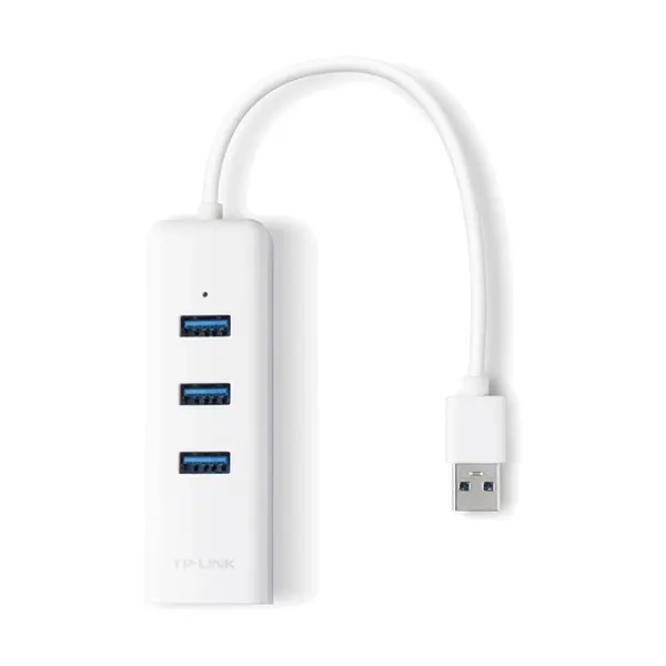 TP-Link UE330 USB 3 Port HUB With Gigabit Ethernet Lan Adapters – View 2
