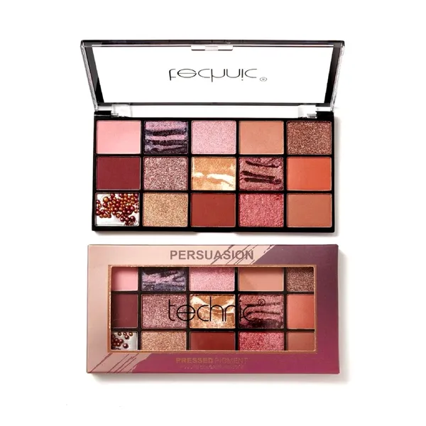Technic Pressed Pigment 15 Color Eyeshadow Palette – Persuasion – View 1