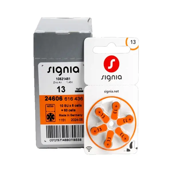 Signia 13 Size 1.45 Volt Hearing Aid Battery Pack of 60 Cells – View 4
