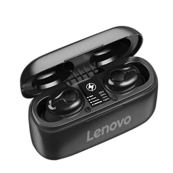 Lenovo HT18 True Wireless Bluetooth TWS Earbuds – Color: Black – View 2