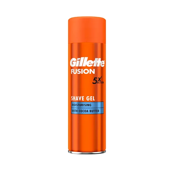 Gillette Fusion Moisturising Shaving Gel For Men With Cocoa Butter – Quantity: 200 g – View 1