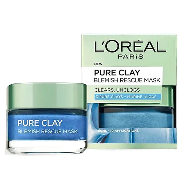 L'Oreal Paris Pure Clay Blemish Rescue Blue Algae Face Mask 50 Ml – View 4
