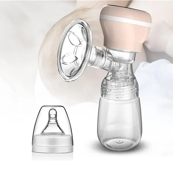 Painless Mute Massager & Rechargeable Electric Breast Pump – Color: Pink – View 2