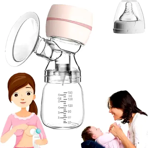 Painless Mute Massager & Rechargeable Electric Breast Pump – Color: Pink – View 3