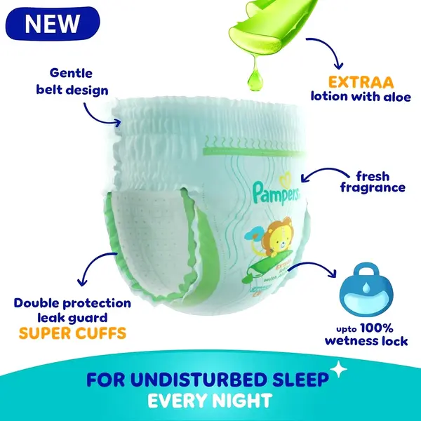 Pampers Soft Cotton Flexible Pants System Baby Diaper – Quantity: 38 pcs – View 3
