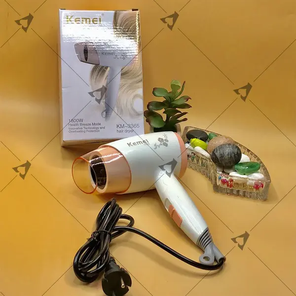 Kemei KM-3365 Hot And Normal Air Foldable Hair Dryer – View 3