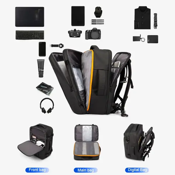 BANGE BG-1909 Outdoor Double-Shoulder Backpack Waterproof Traveling Computer Bag – View 3