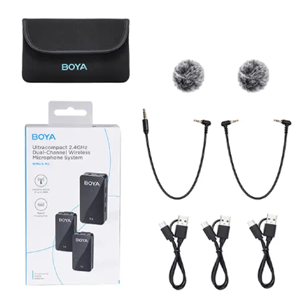 Boya BY-Wmic5-M2 2.4GHz Dual-Channel Ultracompact  Wireless Microphone  – View 4