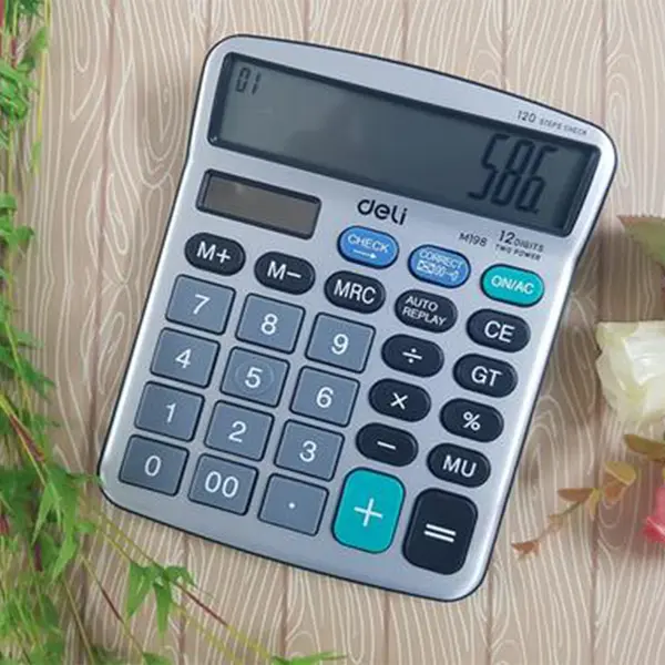 Deli EM19810 Long-Lasting and Comfortable Basic Calculator – View 3