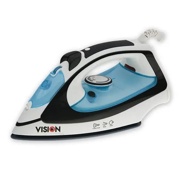 VISION YPF-6138 Shock and Burn Proof Electric Steam Iron – Color: Blue – View 1