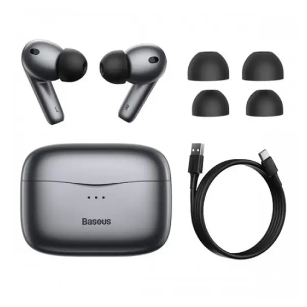 Baseus SIMU S2 Hybrid ANC True Wireless Earphones – Color: Gray – View 3