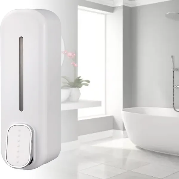 Hand Wash Liquid Soap Dispenser for bathroom/basin/kitchen/Restaurants – Color: White – View 4