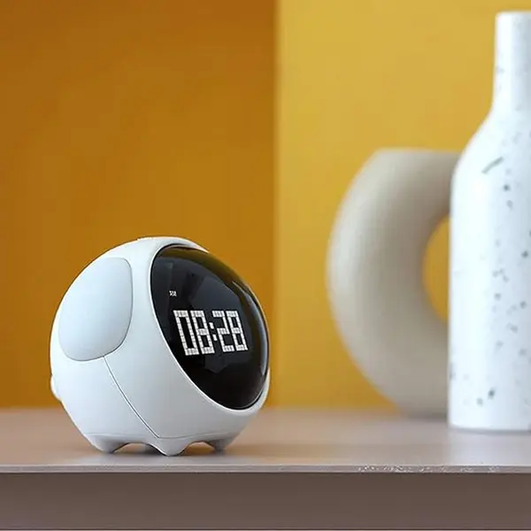 Xiaomi Emoji Pixel Voice Control Alarm Clock With Led Light & Multifunction Digital Clock – Color: White – View 2