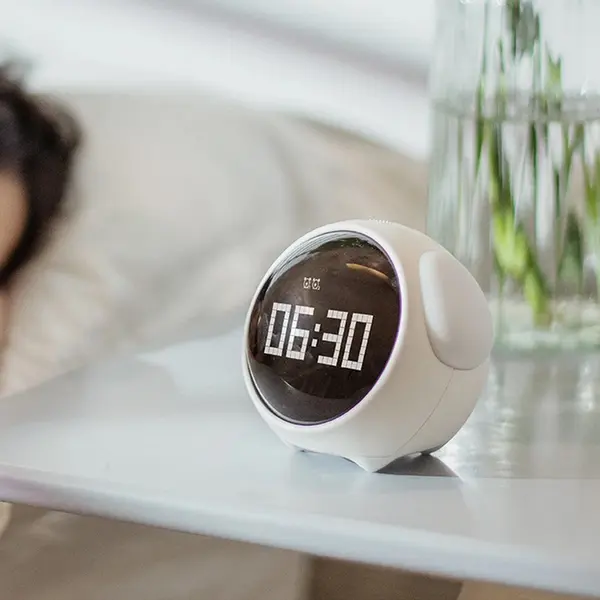 Xiaomi Emoji Pixel Voice Control Alarm Clock With Led Light & Multifunction Digital Clock – Color: White – View 3