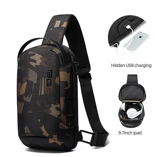 Bange 7221 Multifunction Large Capacity Design Cross body Sling Bag – Color: Green – View 2