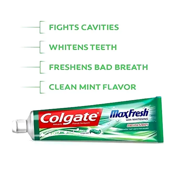 Colgate Max Fresh With Whitening Breath Strips Toothpaste – View 3