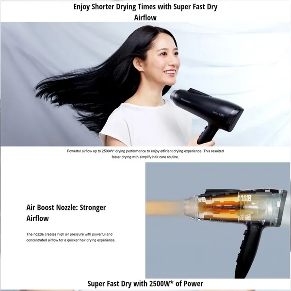 Panasonic EH-NE85 Essential Dry Care Fast Hair Dryer – View 4