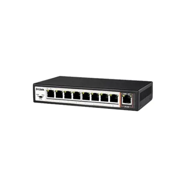 D-Link DES-F1009P-E 100Mbps 8 Port PoE Switch – View 2