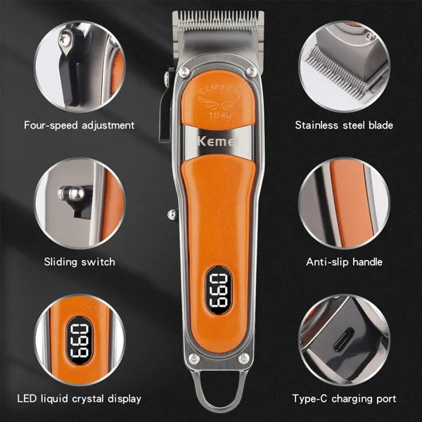 Kemei KM 1940 Professional Hair Clipper And Beard Trimmer Salon Series For Men – View 5