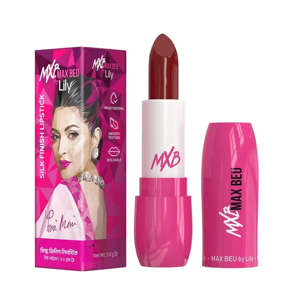 Max beu 53 Silk Finish Highly Pigment Lipstick – View 1