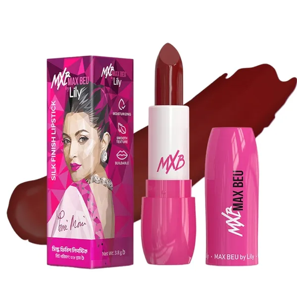 Max beu 53 Silk Finish Highly Pigment Lipstick – View 4