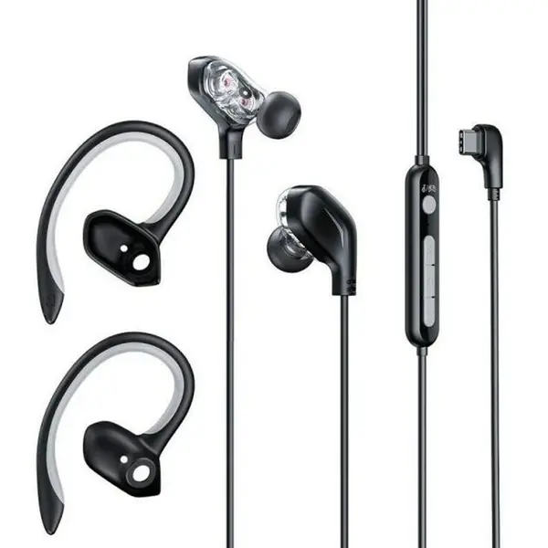 Baseus GAMO Immersive Virtual 3D Game Wired Type-C Earphone – Color: Black – View 1