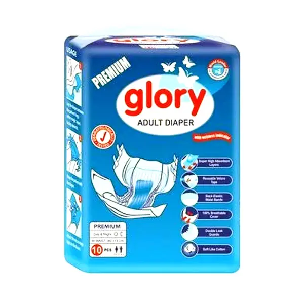 Glory Premium Super Absorbent Polymer Adult Diaper – Size: M, Quantity: 10 pcs – View 1