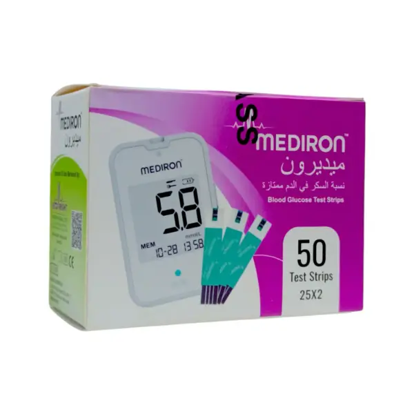 Mediron Accurate Blood Glucose Test Strip for Diabetic Testing kits – View 3