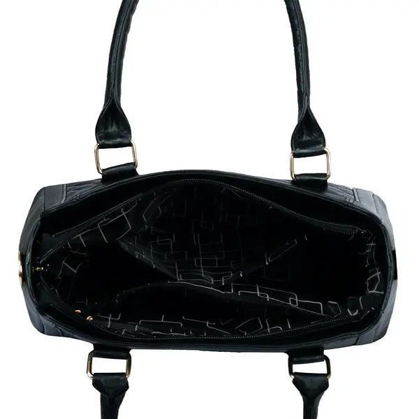 Long-lasting PU Leather Crossbody Hand Bag For Women – Color: Black – View 2