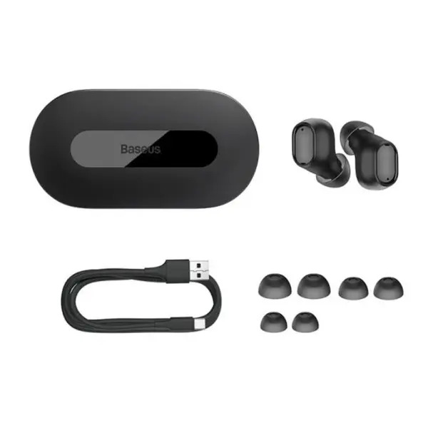 Baseus Bowie EZ10 True Wireless Sports Earphone – Color: Black – View 3