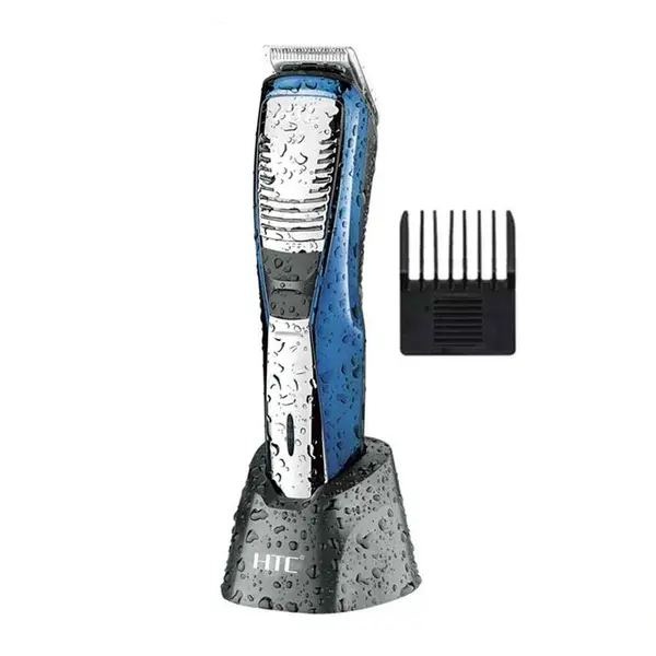HTC AT-029 Waterproof Rechargeable Cordless Trimmer For Men – Color: Blue – View 2