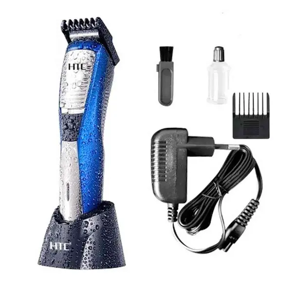 HTC AT-029 Waterproof Rechargeable Cordless Trimmer For Men – Color: Blue – View 1