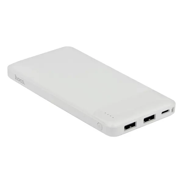 HOCO J72 10000mAh Dual USB LED Battery Indicator Intelligent Power Bank – Color: White – View 3