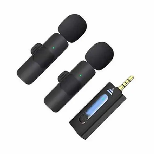 K35 Dual 3.5mm Wireless Camera, Sound card, Smartphone Supported Microphone  – View 2
