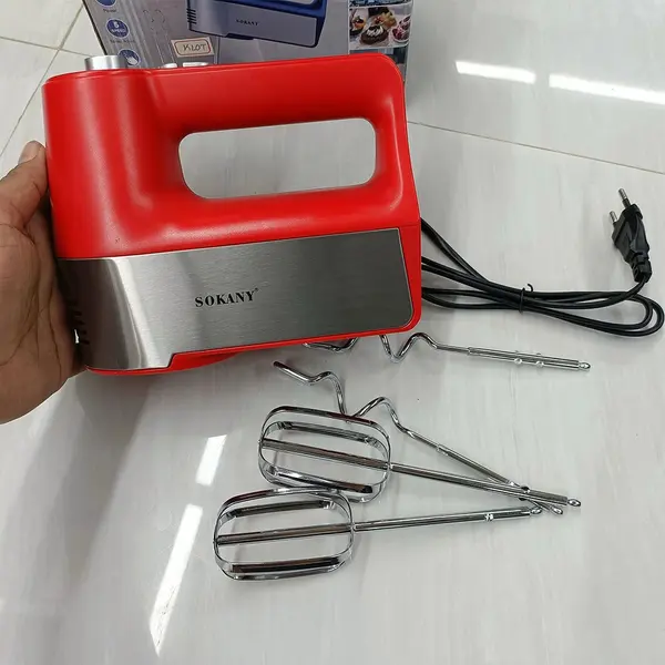 Sokany SK-6628 Hand Mixer 600 W Hand Blender – Color: Red – View 2