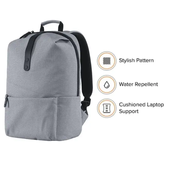 Xiaomi Mi College Casual Waterproof Polyester Backpack – Color: White – View 2