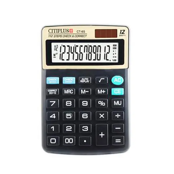 CITIPLUS CT-6S Check And Correct Series Electronic Calculator – View 1