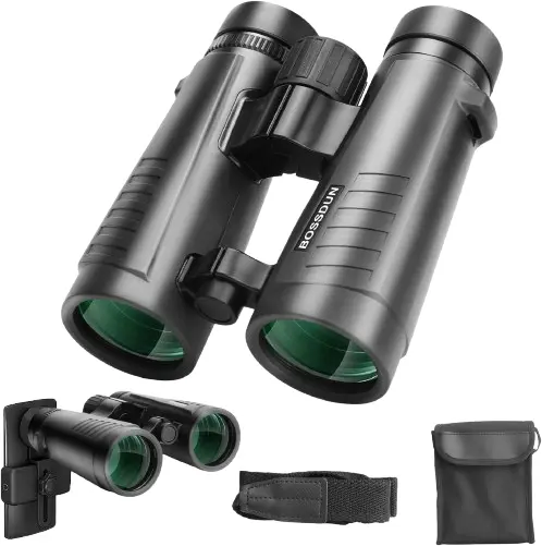 Bossdun 10x42 HD Vision Binoculars with BAK4 Prism FMC Coating Waterproof for Bird Watching & Travel – View 2