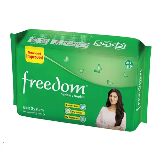 Freedom Belt System Comfortable & Leak-Proof Sanitary Napkin – Pack Of: 8 pcs – View 1