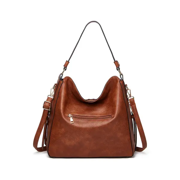 European Retro Shoulder Crossbody Shoulder Bag – Color: Brown – View 2
