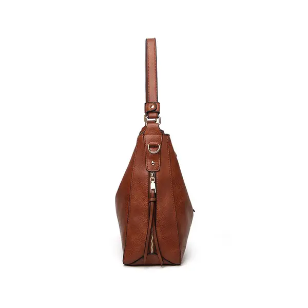 European Retro Shoulder Crossbody Shoulder Bag – Color: Brown – View 3