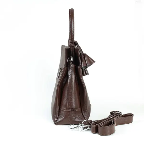Luxury & Stylish Design Color Women's Shoulder Bag – Color: Brown – View 2