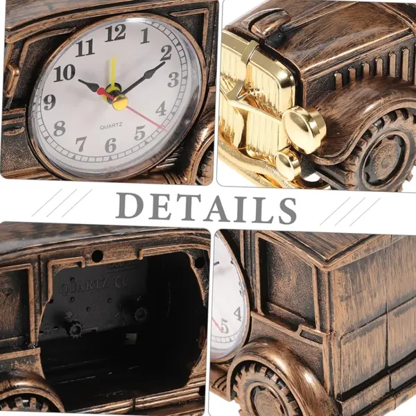 Table Alarm Clock Retro Nostalgic Car Design Bedside Table Clock Home Decor – View 5