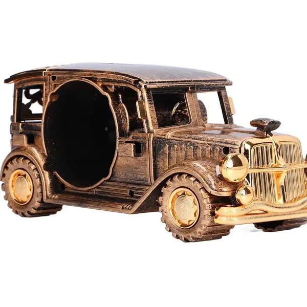 Table Alarm Clock Retro Nostalgic Car Design Bedside Table Clock Home Decor – View 3