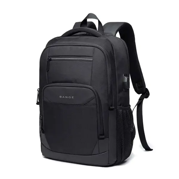 Bange BG-1922 16 inch Men Oxford Fabric Waterproof Backpack – Color: Black – View 3