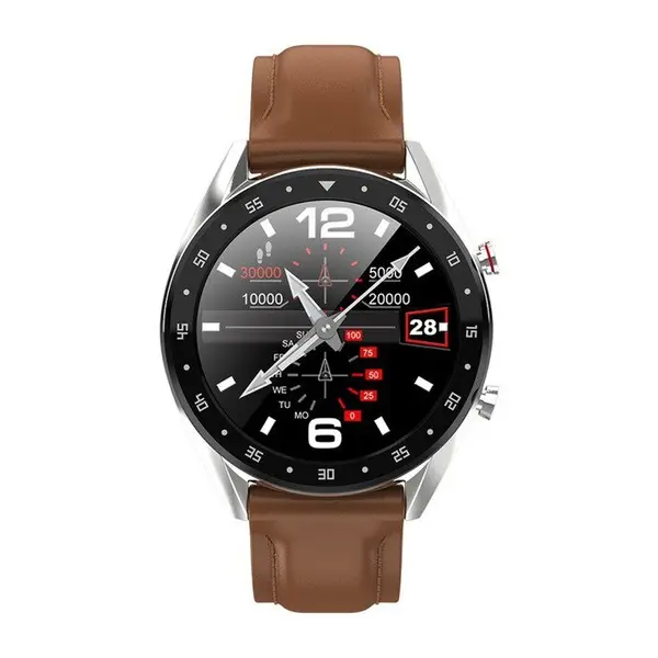 Microwear L7 Bluetooth Calling Smartwatch – Color: Brown – View 2