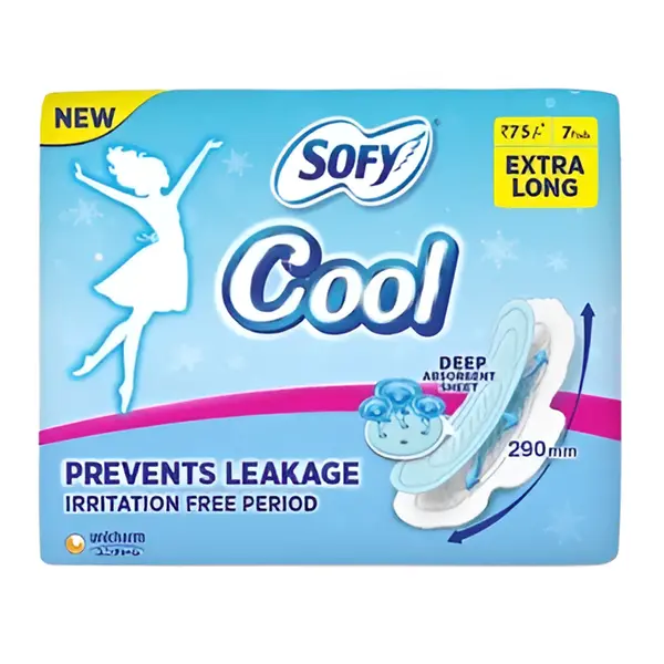 Sofy Cool Extra‑Long Sanitary Napkin with Menthol Fresh – View 1