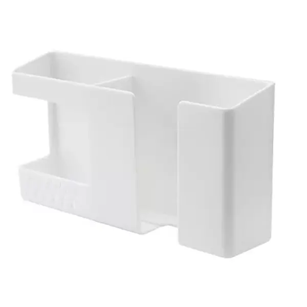 Wall-Mounted Multi-Storage Mobile Charging Holder  – Color: White – View 2