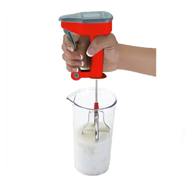 Power Free Emphasizing Value Manual Hand Blender Good Durability – Color: Red – View 1